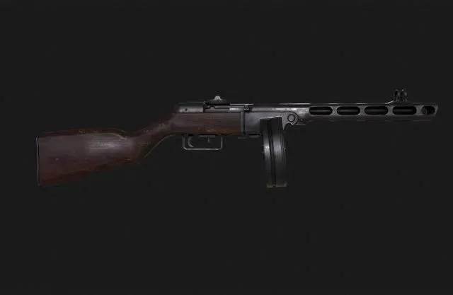 PBR Game 3D Models – PPSH 41 Submachine Gun
