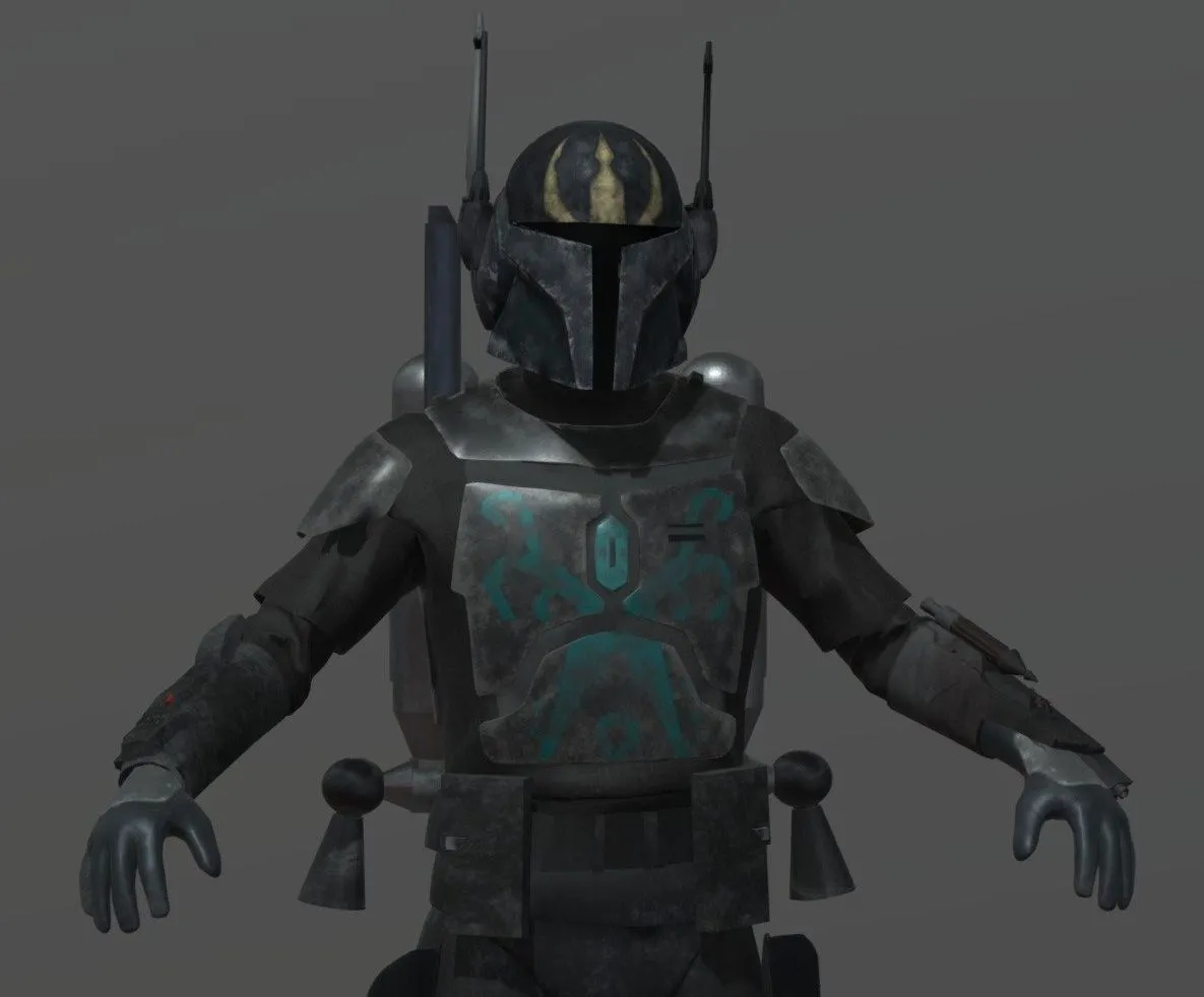 PBR Game 3D Models – Pre Vizsla Clone Wars Seasons 4 5 3D Model