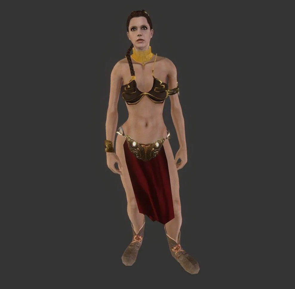 PBR Game 3D Models – Princess Leia