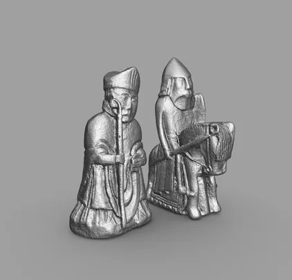 PBR Game 3D Models – Printable Lewis Chess Set   Bishop And Knight