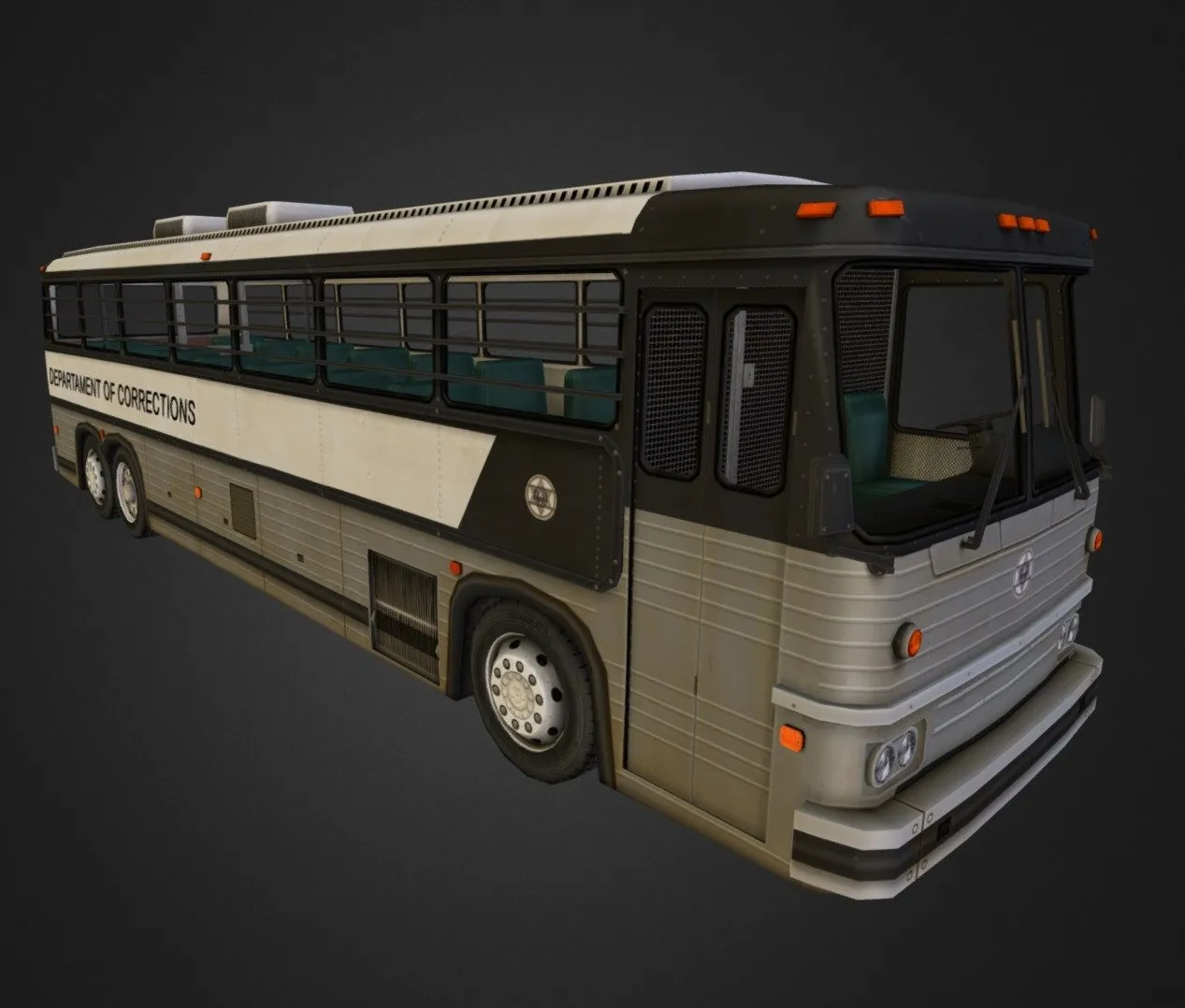 PBR Game 3D Models – Prison Bus