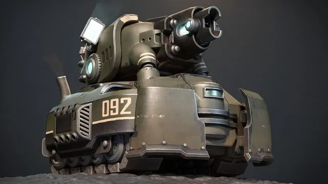 PBR Game 3D Models – PRK-L-092 Ground Cannon