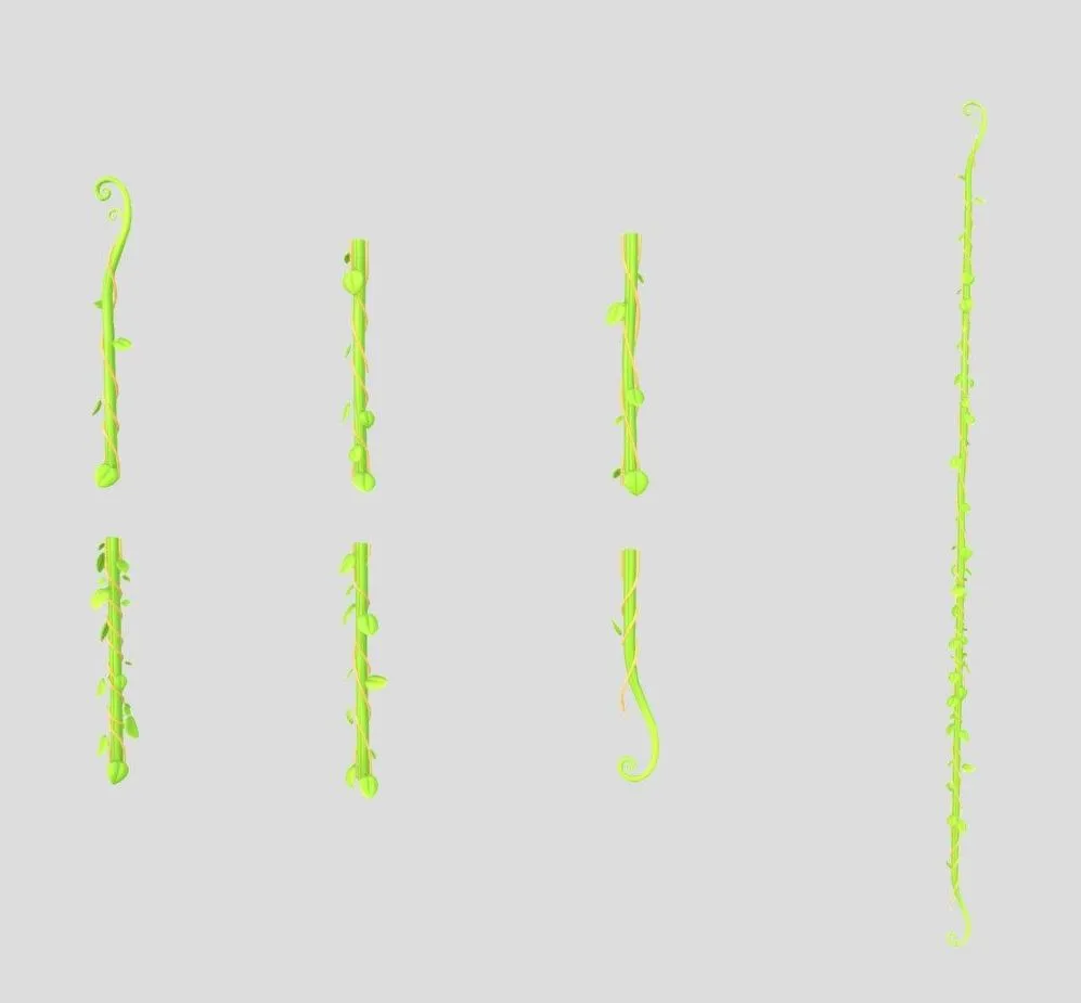 PBR Game 3D Models – Prop306 Modular Vine
