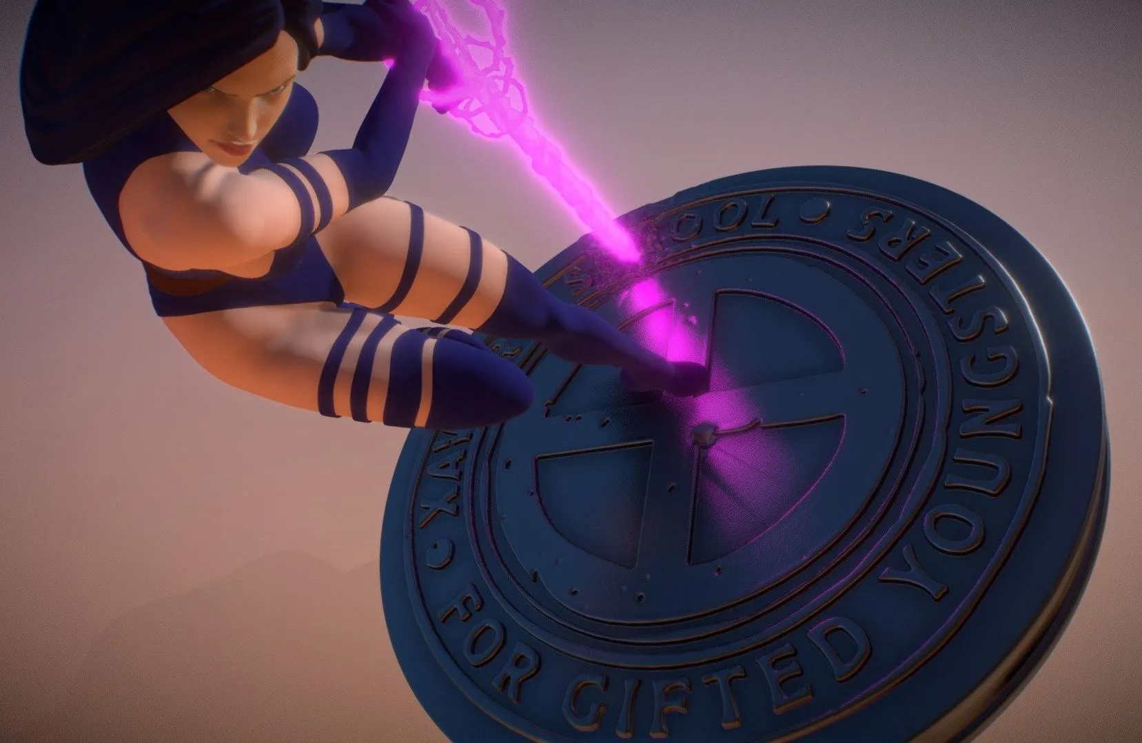 PBR Game 3D Models – Psylocke From X Men Stl Ready