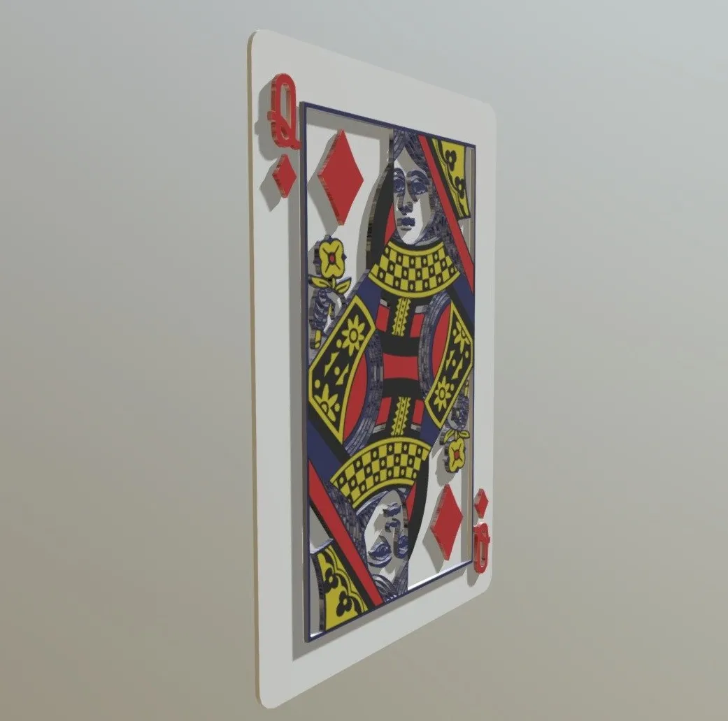 PBR Game 3D Models – Queen Of Diamonds