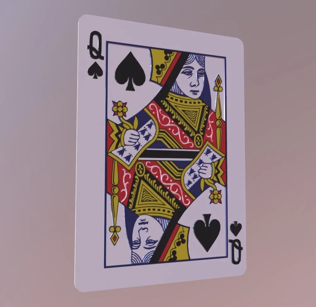 PBR Game 3D Models – Queen Of Spades