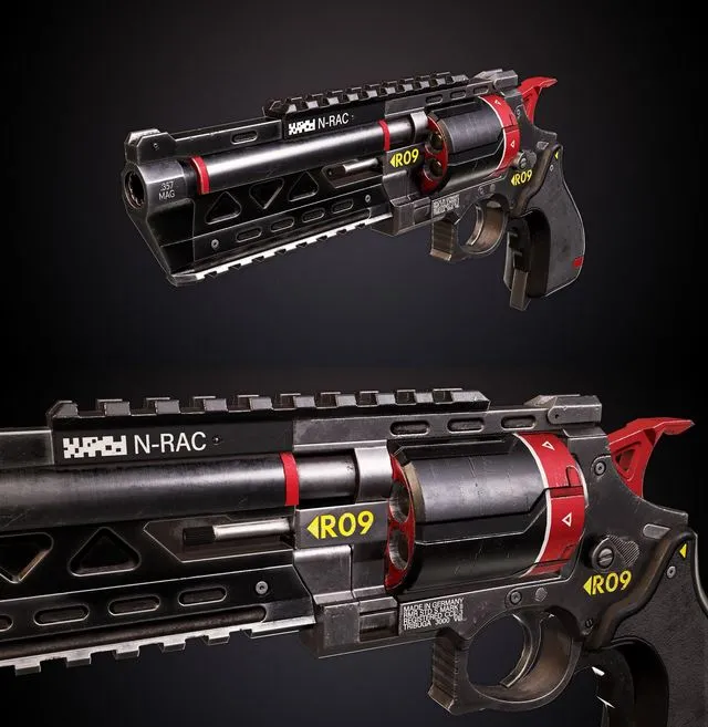 PBR Game 3D Models – R9 Revolver