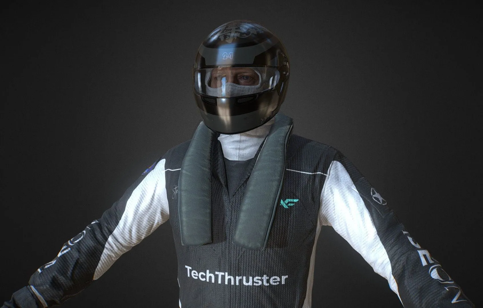 PBR Game 3D Models – Racing Driver Realistic 3D Model