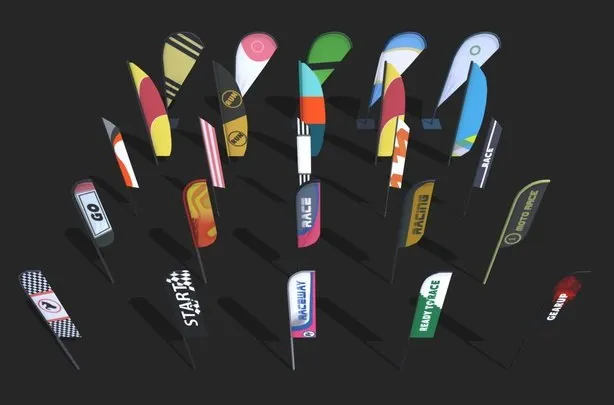 PBR Game 3D Models – Racing Flags 5