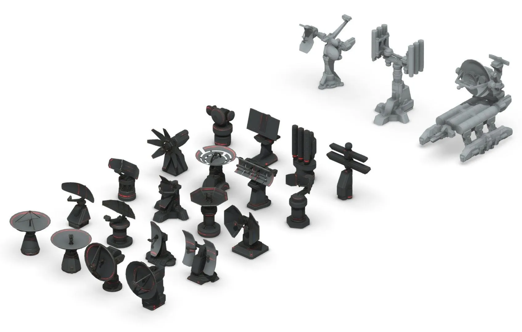 PBR Game 3D Models – Radar Pack