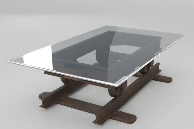 PBR Game 3D Models – Railroad Cart Coffee Table