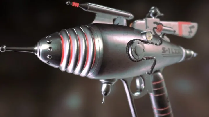 PBR Game 3D Models – Ray Gun High Poly Model