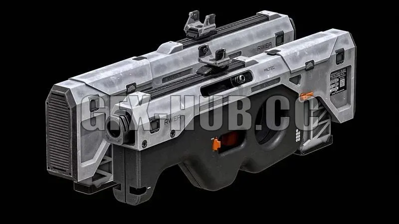 PBR Game 3D Models – RE-02 GameReady Rifle