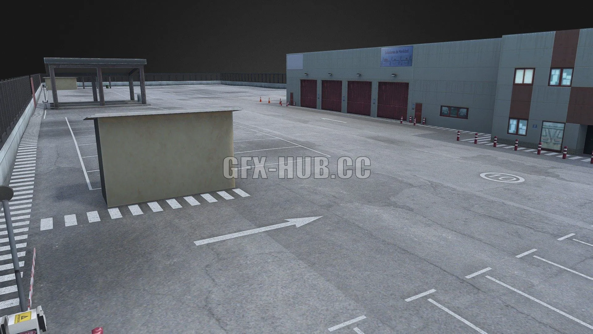 PBR Game 3D Models – Real Parking Bus