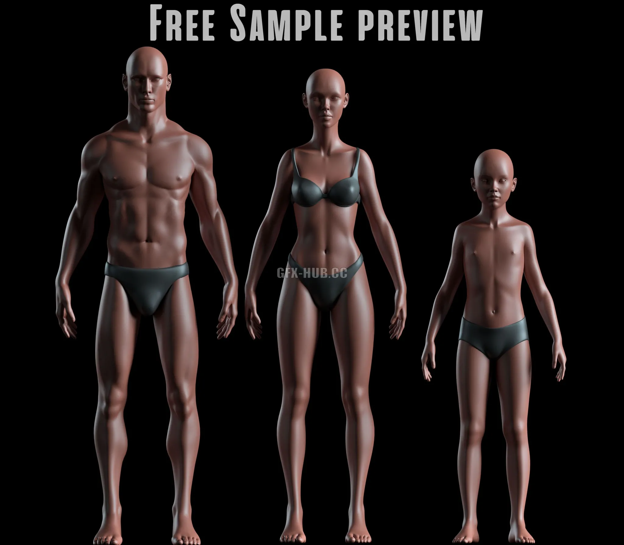 PBR Game 3D Models – Realistic Human Basemesh