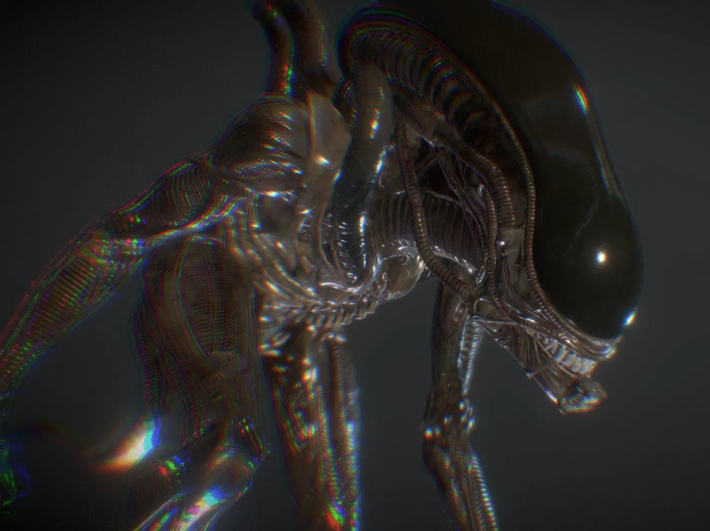 PBR Game 3D Models – Realistic Xenomorph Rig