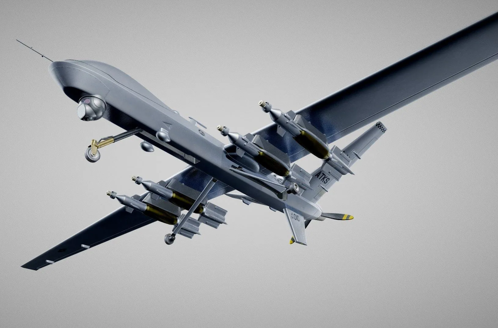 PBR Game 3D Models – Reaper MQ-9 US Drone Predator