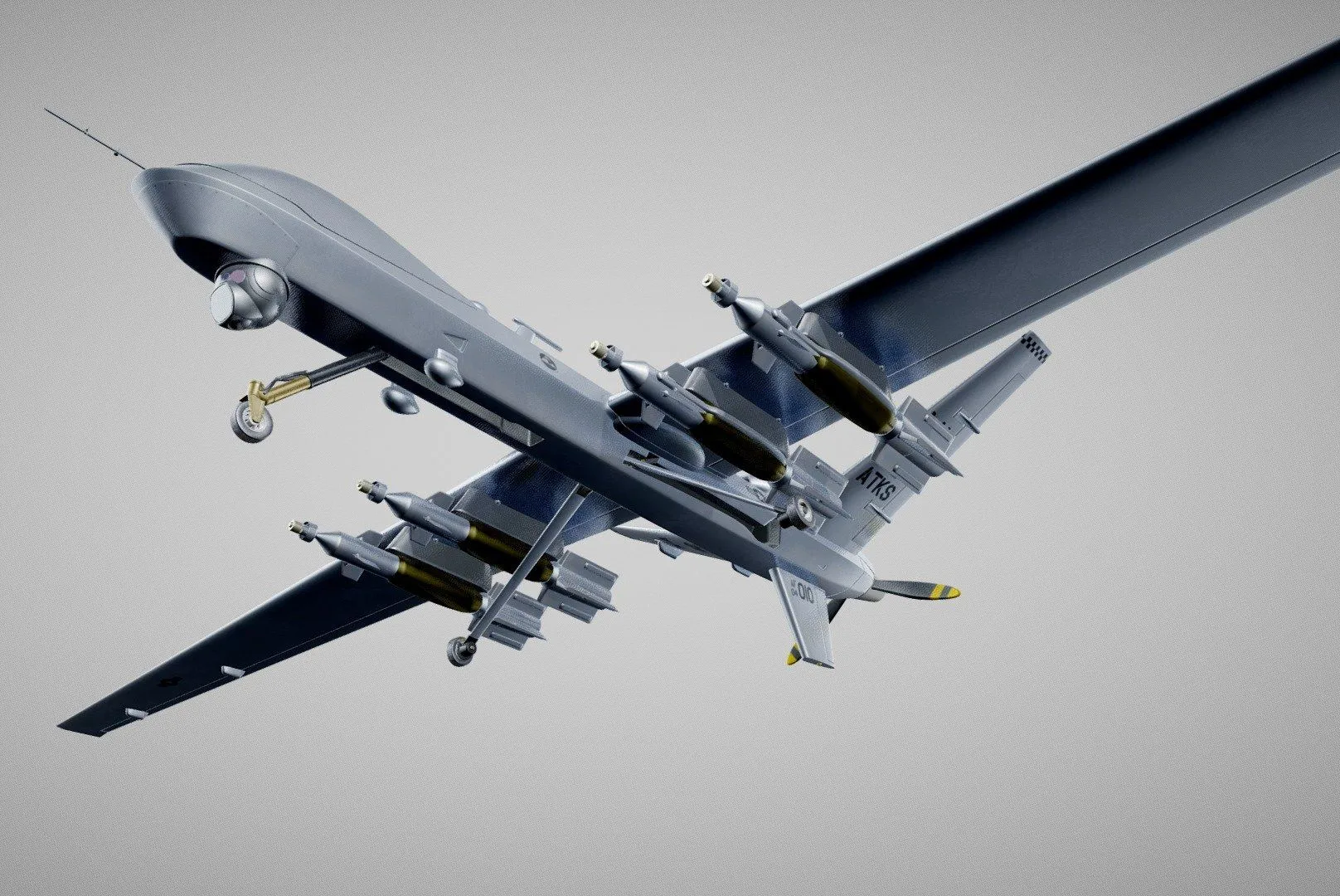 PBR Game 3D Models – Reaper Mq 9 Us Drone Predator