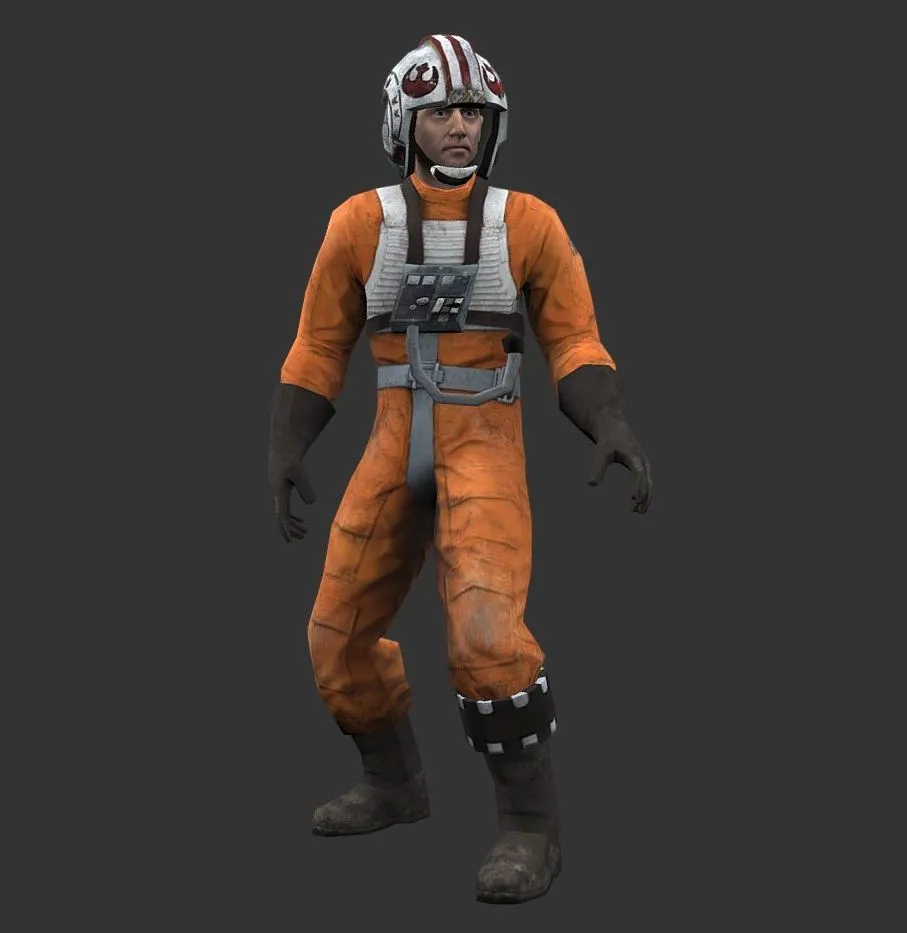 PBR Game 3D Models – Rebel Pilot