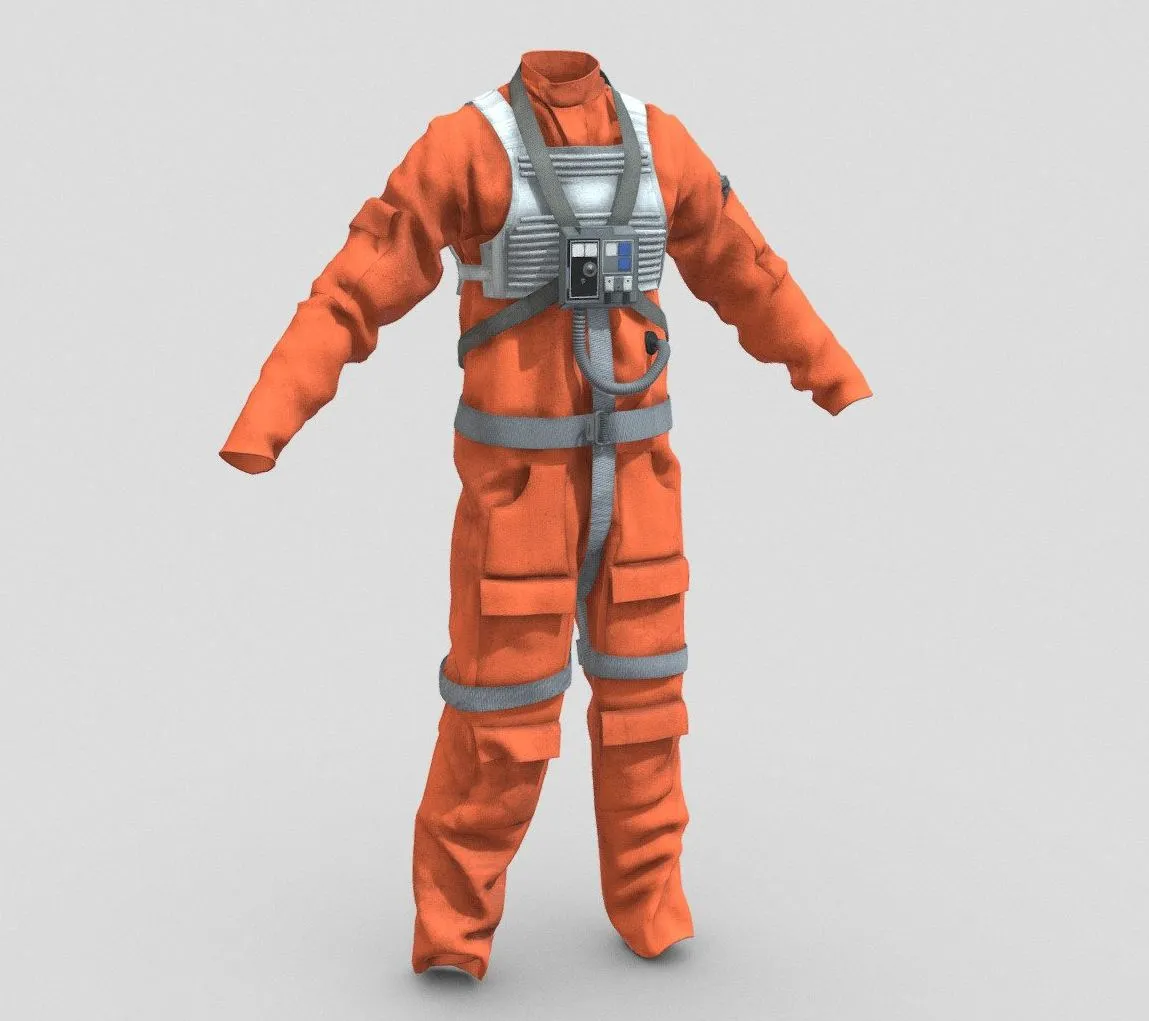 PBR Game 3D Models – Rebel X Wing Pilot Flight Suit Star Wars