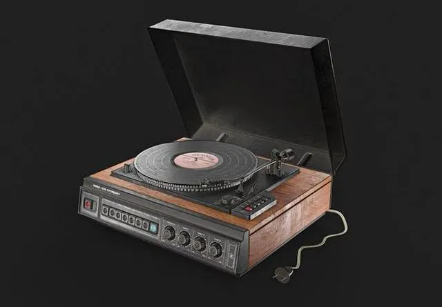 PBR Game 3D Models – Record player
