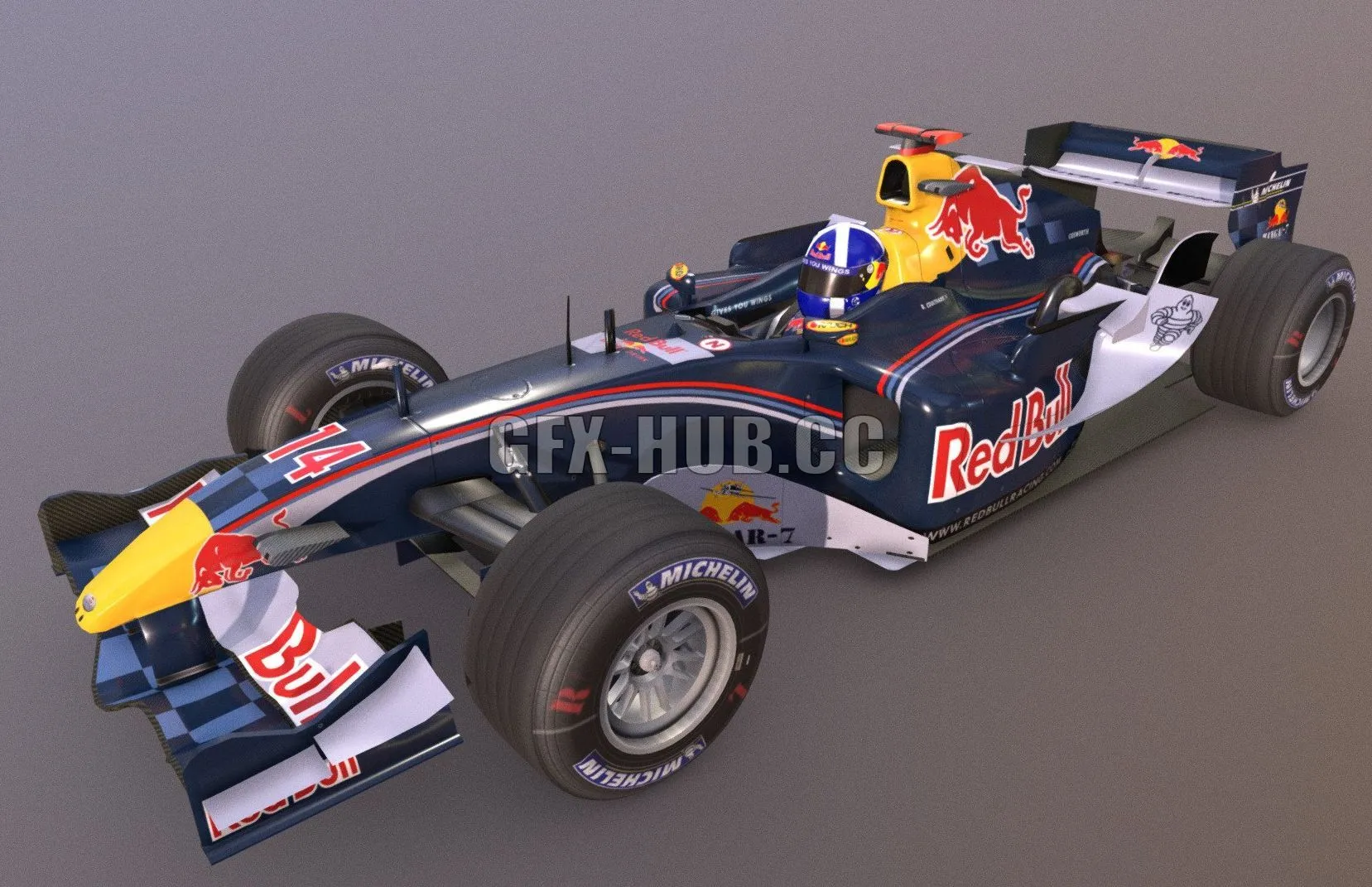 PBR Game 3D Models – Red Bull Racing RB1 (2005)