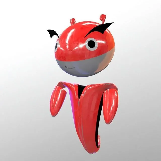PBR Game 3D Models – Red Robot