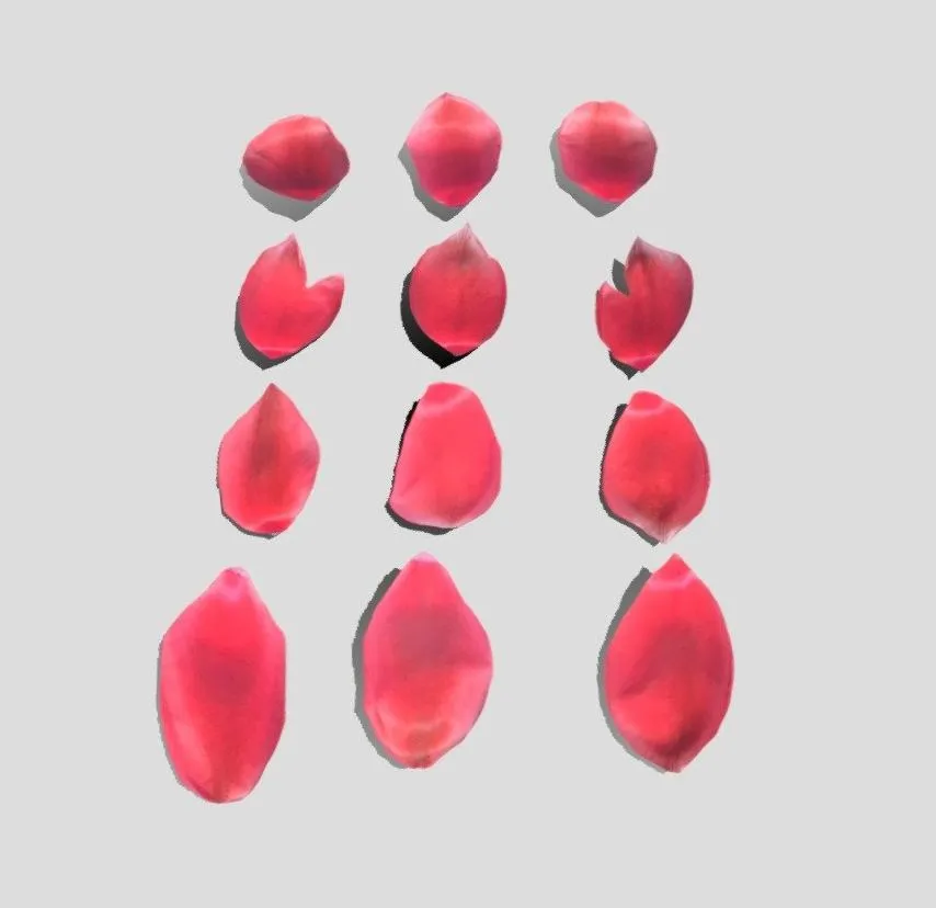 PBR Game 3D Models – Red Tulip Petals