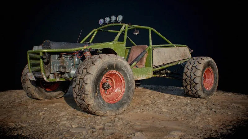 PBR Game 3D Models – Redneck Buggy