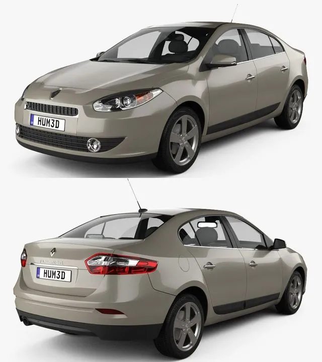 PBR Game 3D Models – Renault Fluence 2010