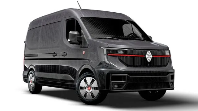 PBR Game 3D Models – Renault Master E-TECH Red Edition L2H2 Van 2024