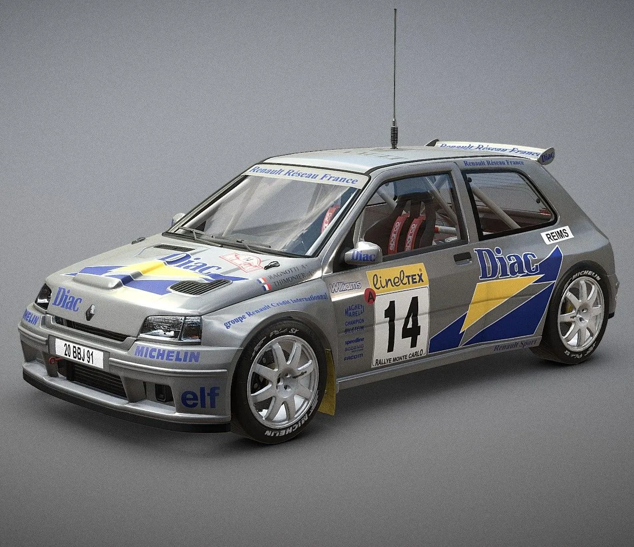 PBR Game 3D Models – Renault Maxi Clio
