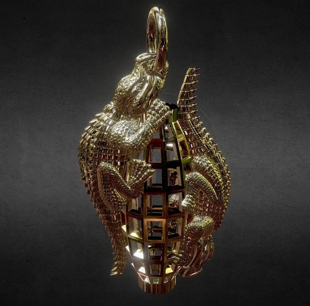 PBR Game 3D Models – Reptiles On Bug Zapper For Tritium Glow Pendant