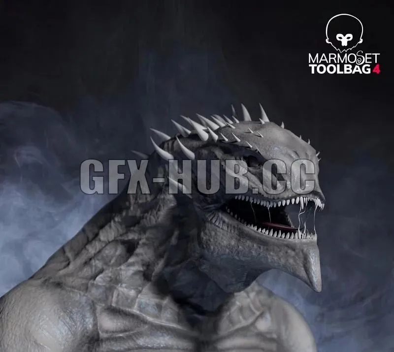 PBR Game 3D Models – Reptilian race Dentarian