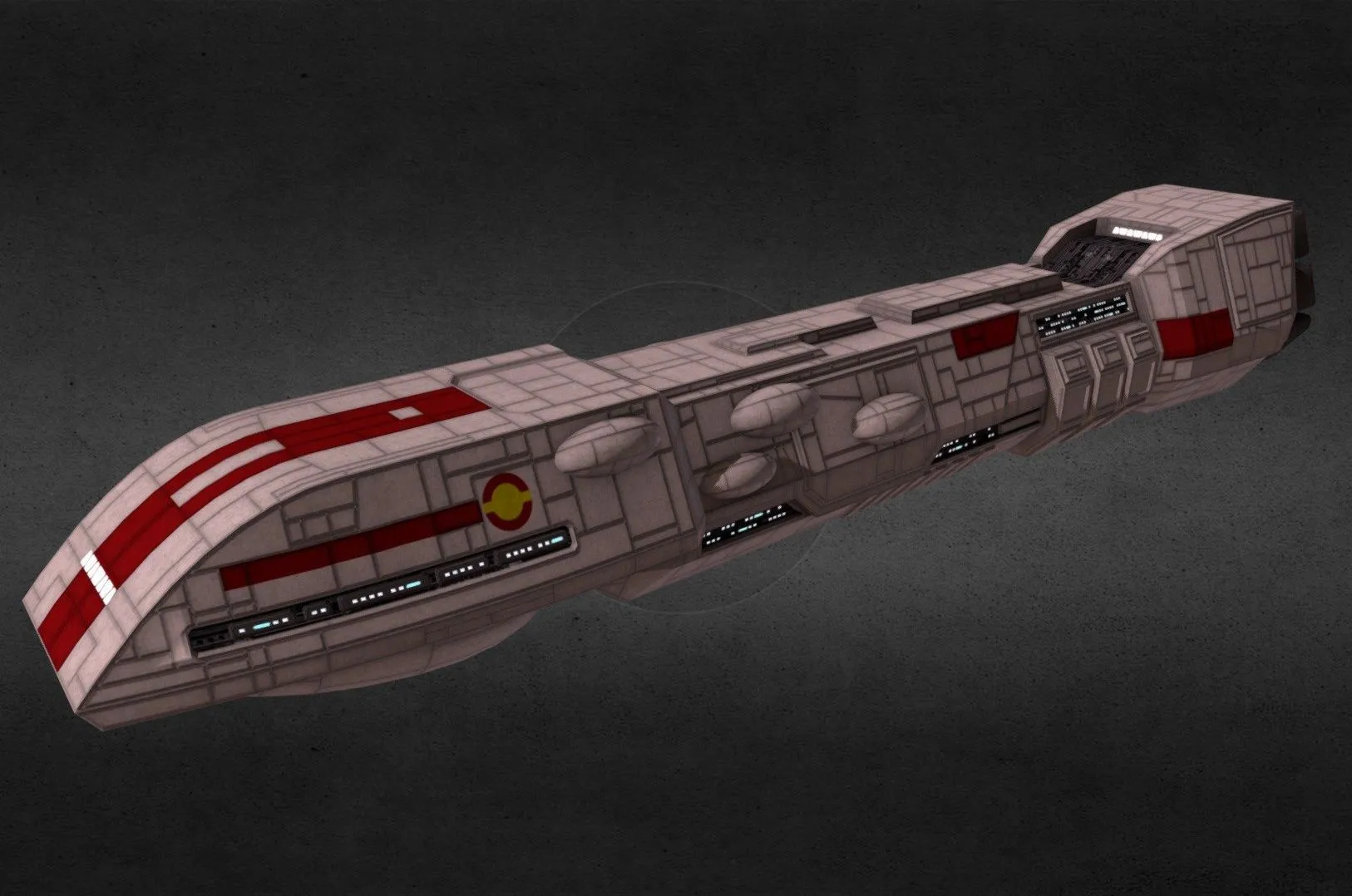 PBR Game 3D Models – Republic Dreadnaught Class Cruiser