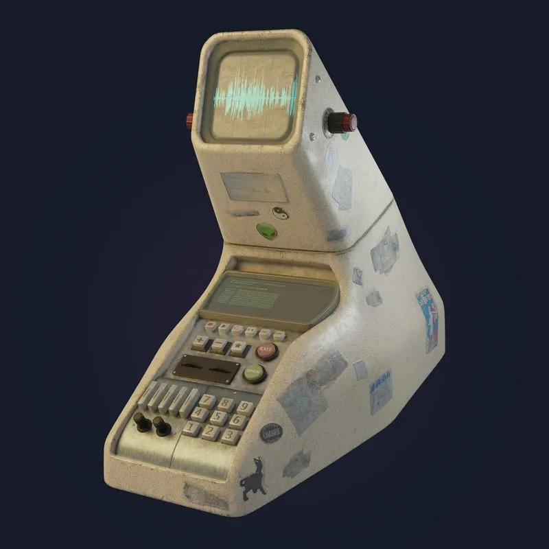 PBR Game 3D Models – Retro Computer