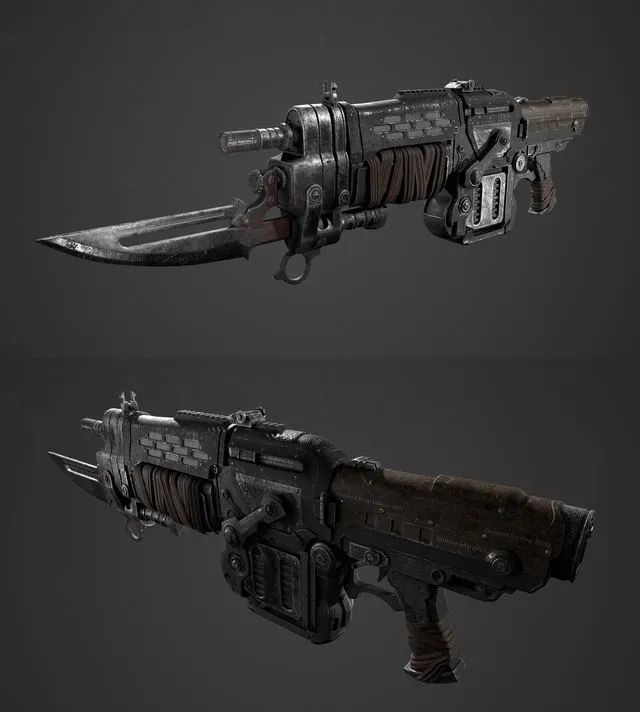 PBR Game 3D Models – Retro lancer gears of war