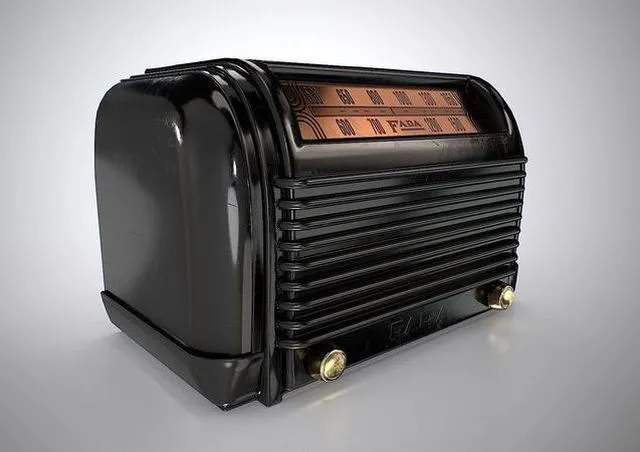 PBR Game 3D Models - Retro old radio