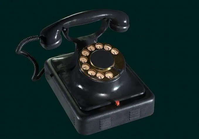 PBR Game 3D Models – Retro rotary phone