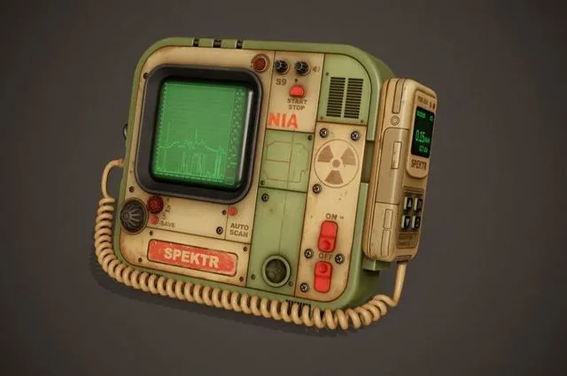 PBR Game 3D Models – Retrofuturistic radiation dosimeter