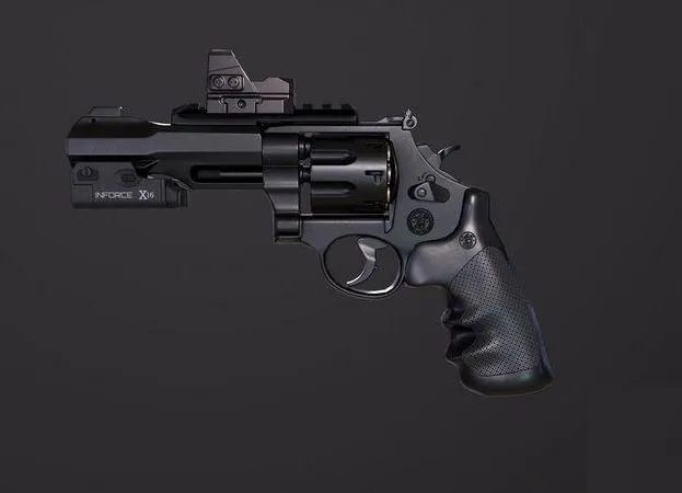 PBR Game 3D Models – Revolver 357 Magnum