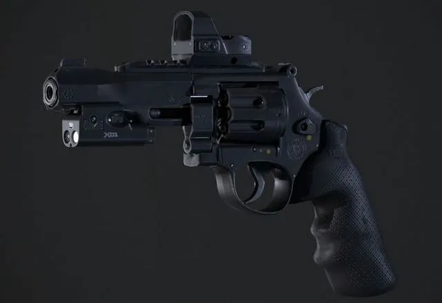 PBR Game 3D Models – Revolver- gameready gun