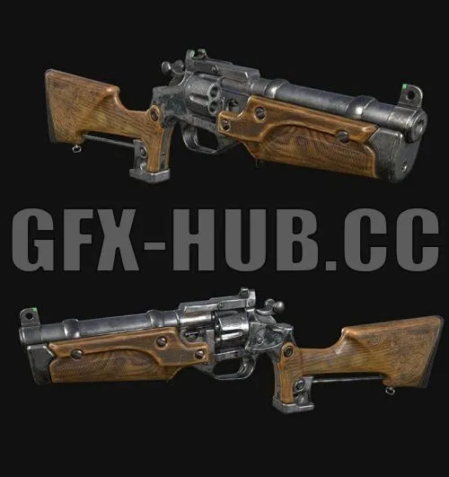 PBR Game 3D Models – Revolver Metro Exodus