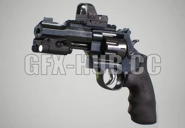 PBR Game 3D Models – Revolver
