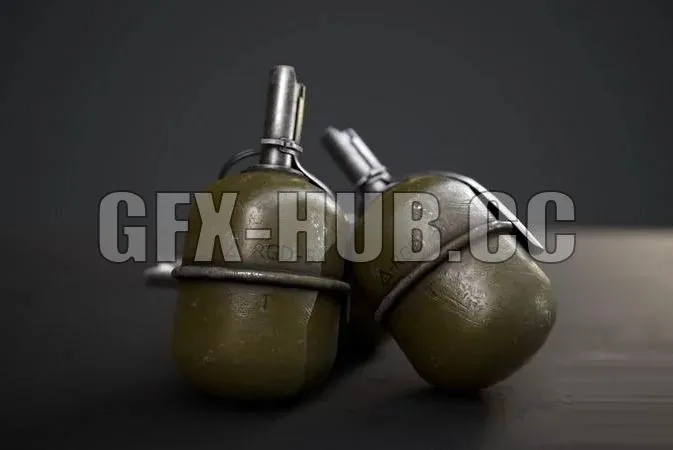 PBR Game 3D Models – RGD – 5 Hand Grenade