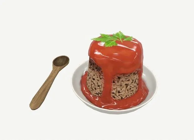 PBR Game 3D Models – Rice tube pudding