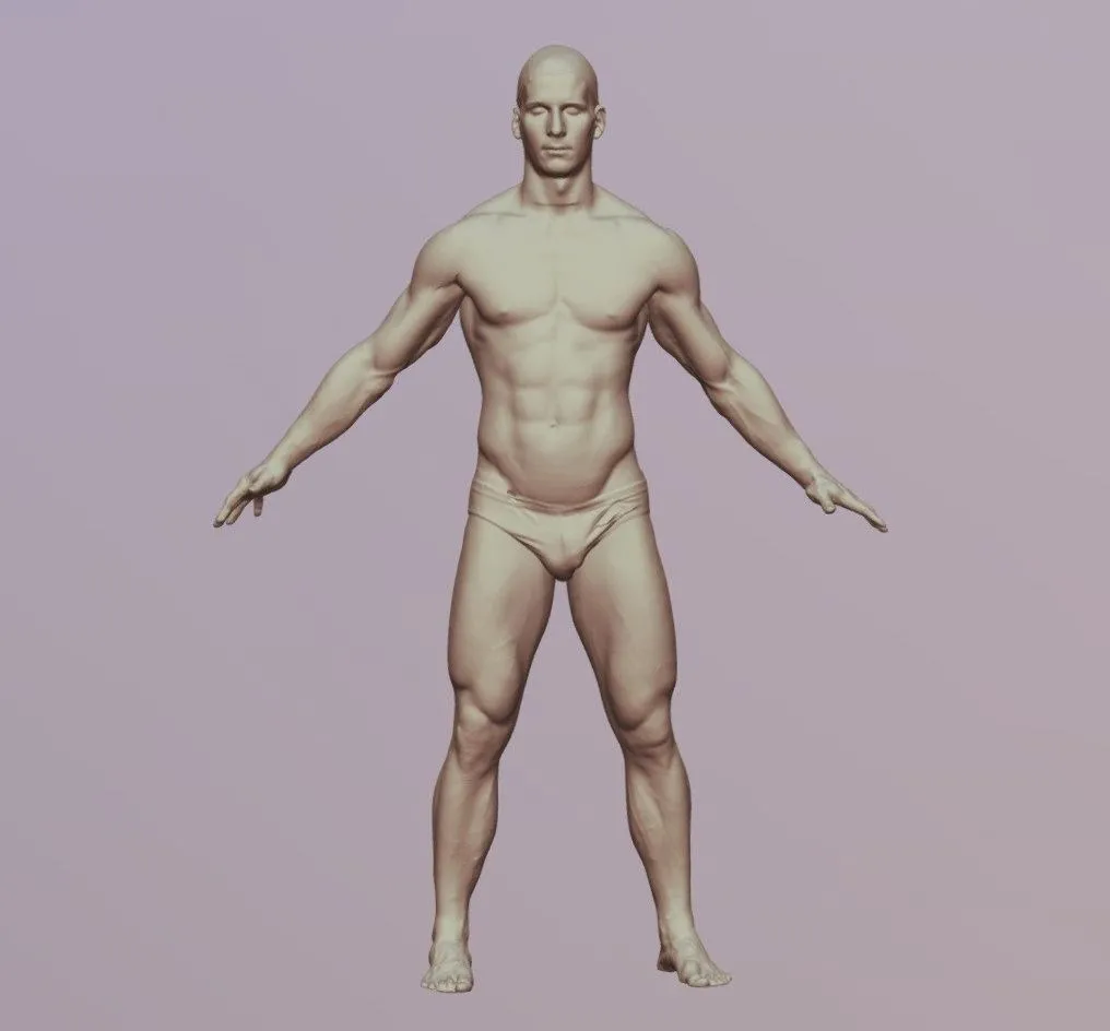 PBR Game 3D Models – Richard 3D Scan Of Nude