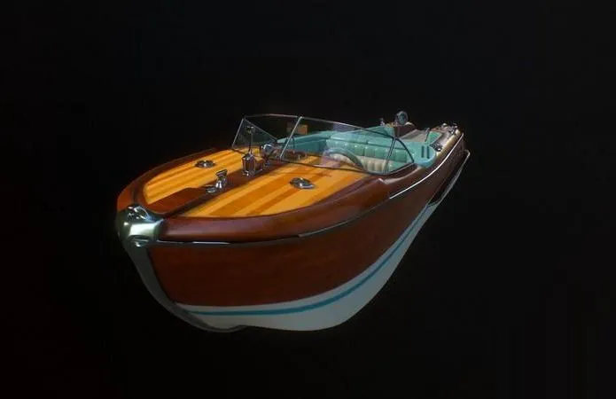 PBR Game 3D Models – Riva Lamborghini boat