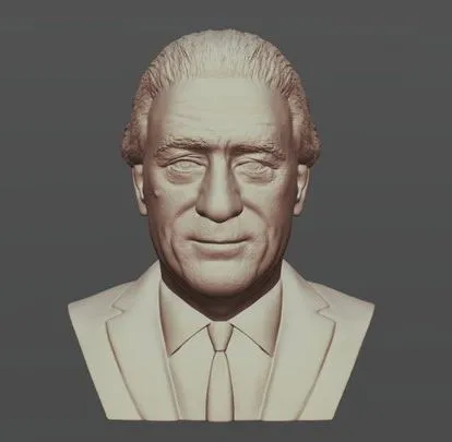 PBR Game 3D Models – Robert De Niro Bust For 3D Printing