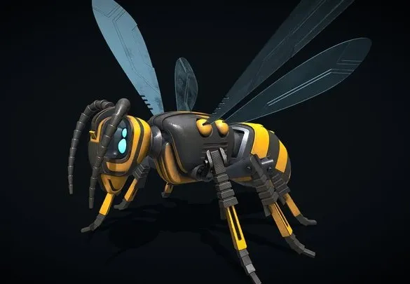PBR Game 3D Models - Robo Wasp